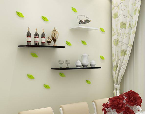 [HCM]Kệ treo tường bộ 3 thanh ngang nhỏ gọn 40-50-60cm gỗ dày 2cm (Trắng đen)