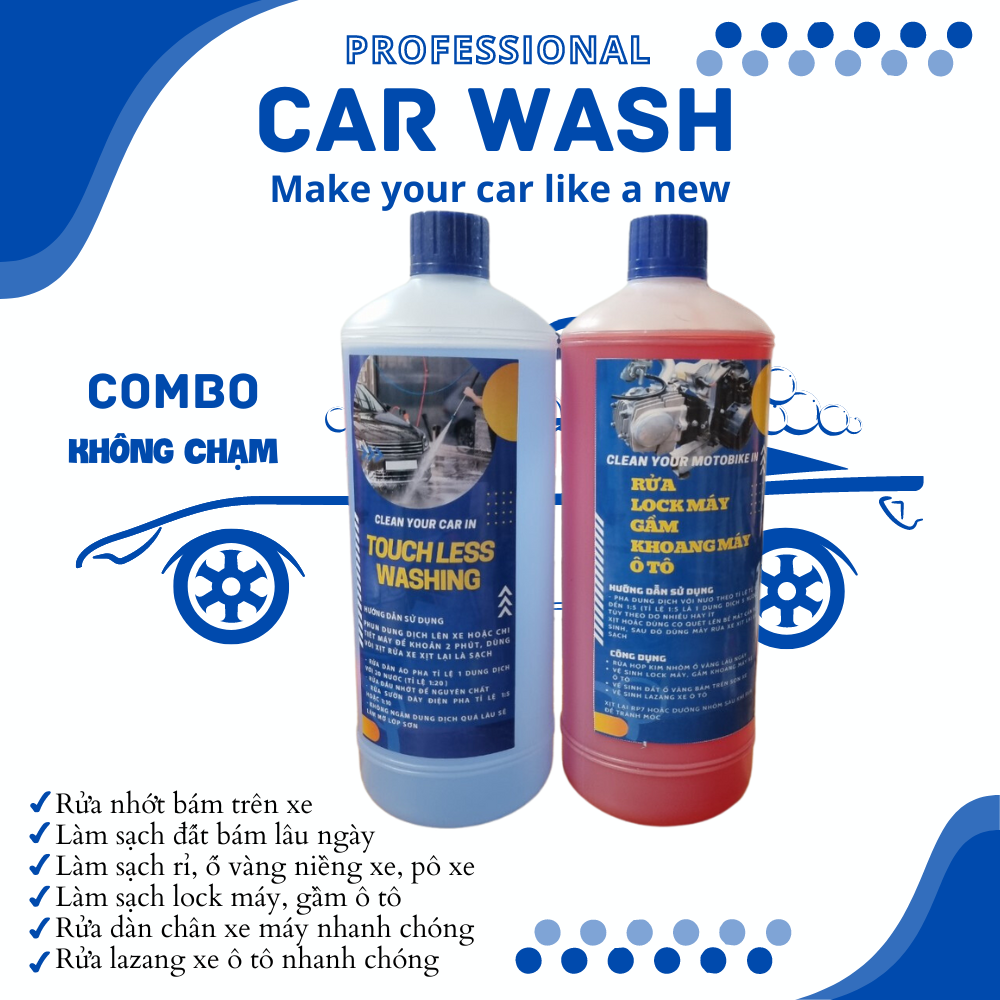 Combo Dung dịch tẩy dầu nhớt đất lâu ngày