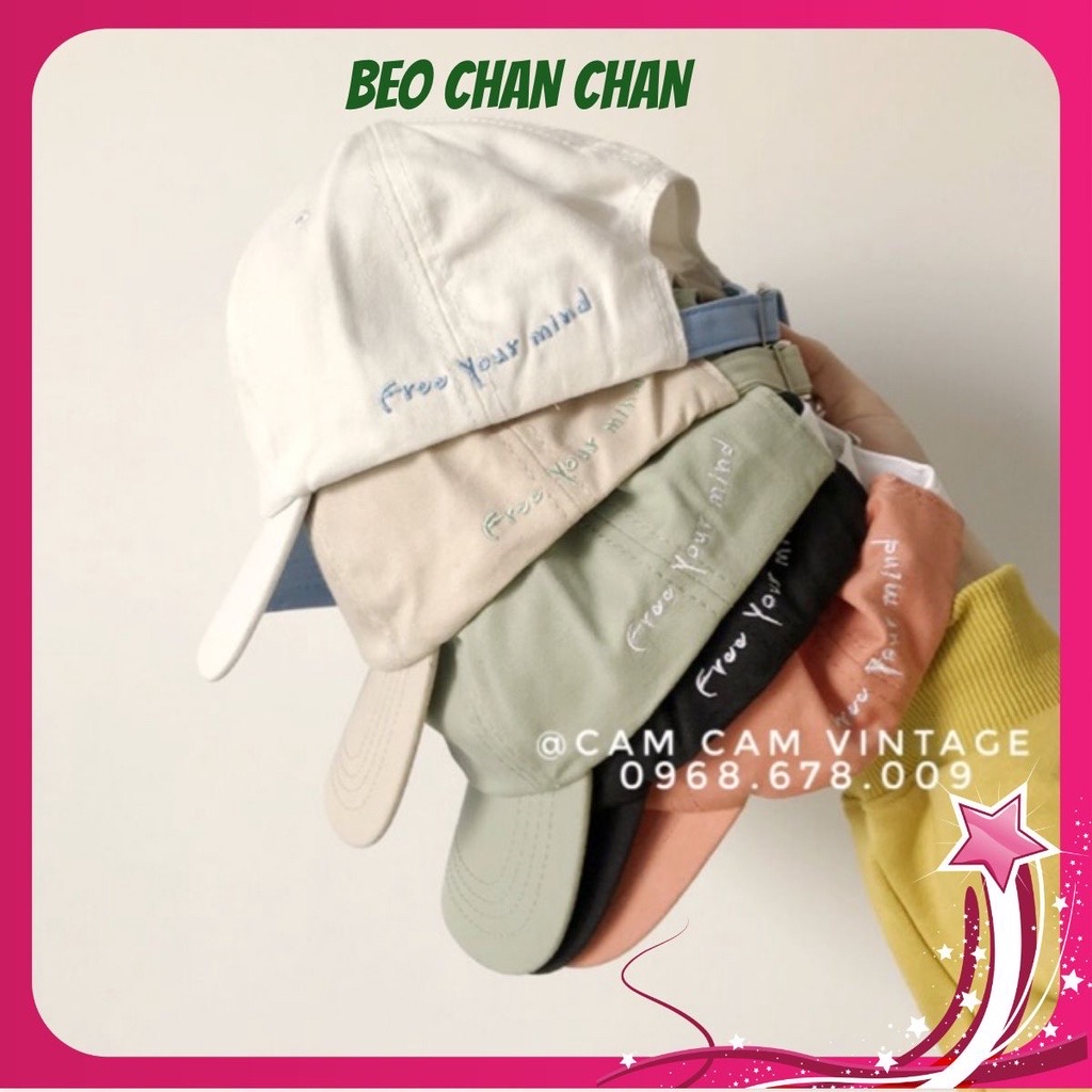 MŨ LƯỠI TRAI NAM NỮ ĐẸP MŨ PHỚT PHỚT MŨ NÓN LƯỠI TRAI ULZZANG LOẠI xịn THÊU CHỮ NỔI FREE YOUR MIND HOTTREND