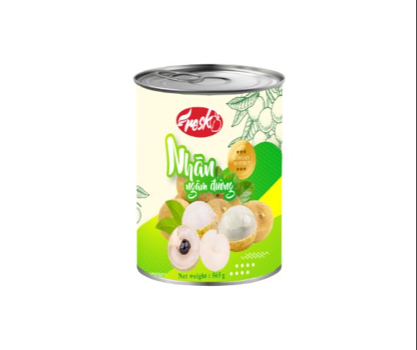 1 Lon Nhãn Ngâm Nước Đường Resko 565g - Giòn Ngọt, Tươi Mát