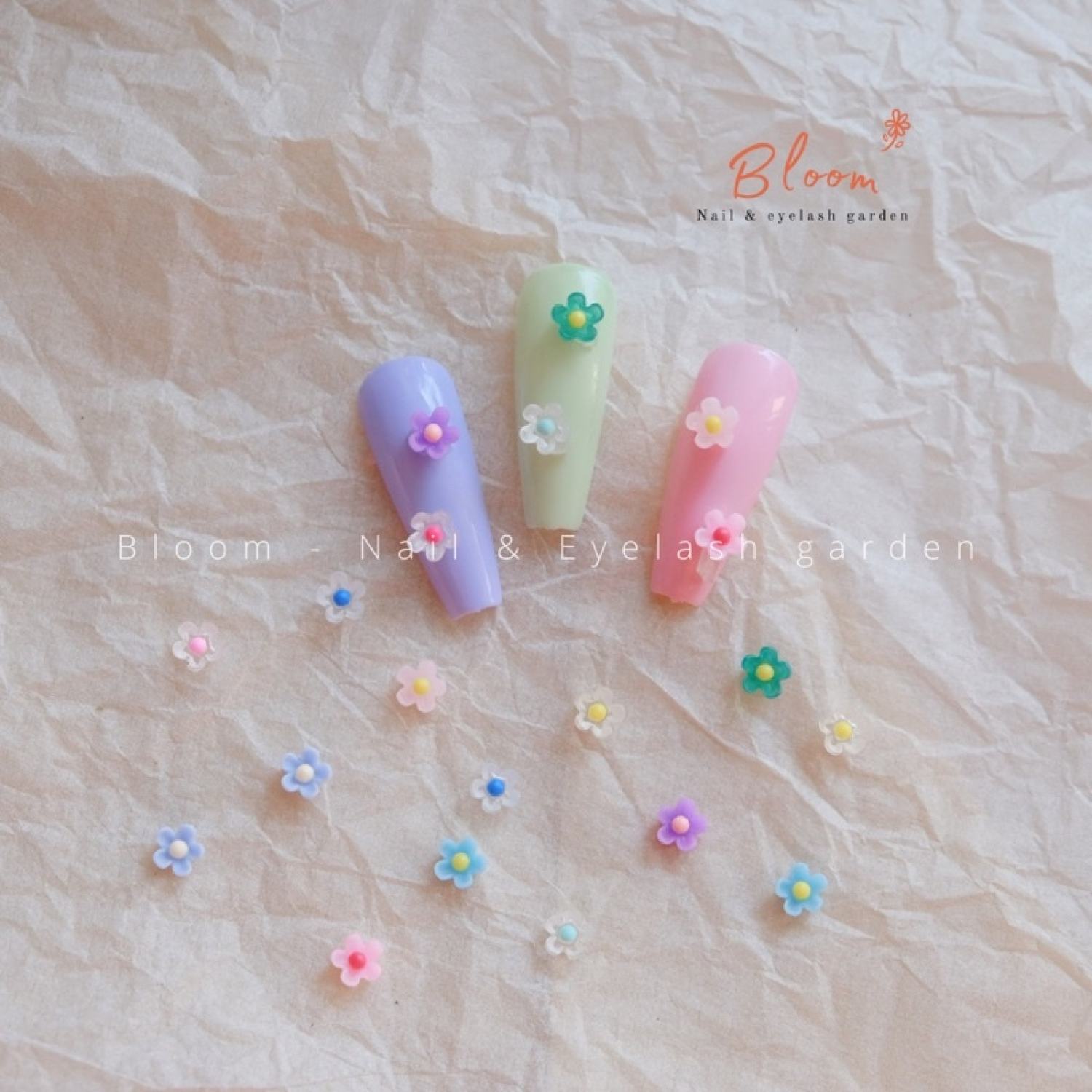 Charm hoa nhí gắn móng tay, chảrm nail