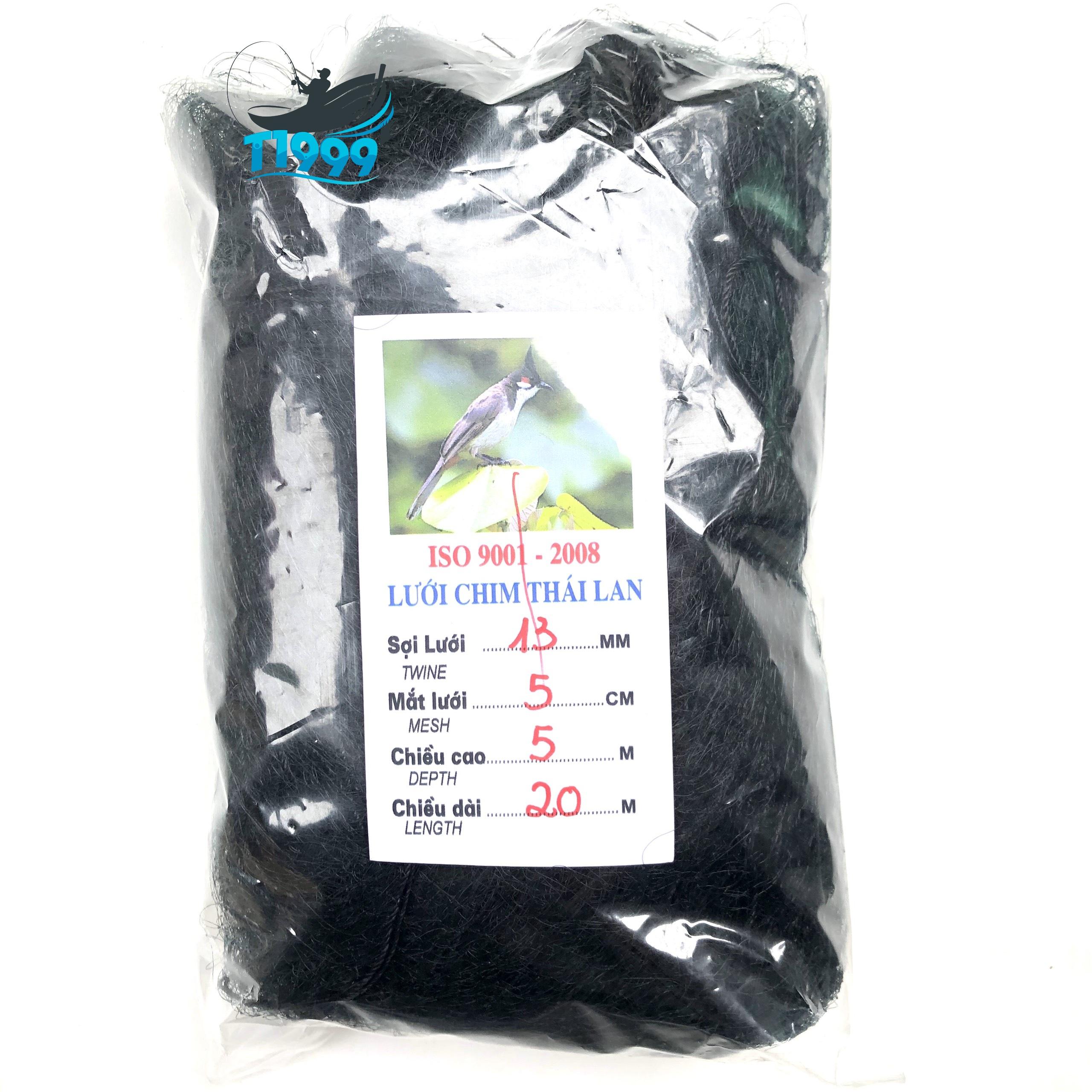 Lưới bẫy chim cao cấp cao 5m mắt lưới 5cm sợi 13mm Tàng hình Lưới Bẫy Chim Chào Mào, Chòe, Mi, Khứu, Sáo  Tàng Hình, Sợi Cước Đen Chống Sự Phát Triển của Chim Hiệu Quả - T1999