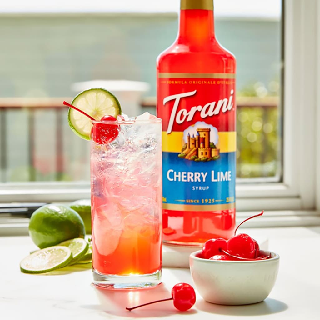 Torani Classic Siro Pha Chế Vị Chanh Anh Đào Cherry Lime Syrup 750ml Mỹ