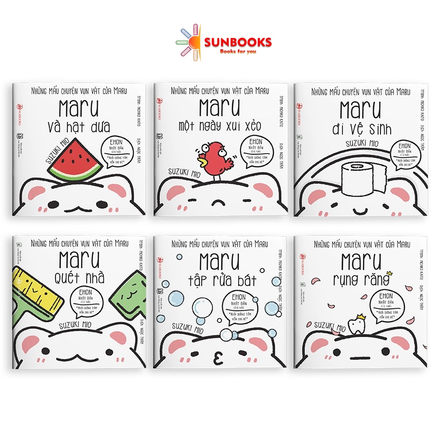 Sách Ehon Combo 6 cuốn Maru Ehon Nhật Bản dành cho bé từ 2 8 tuổi