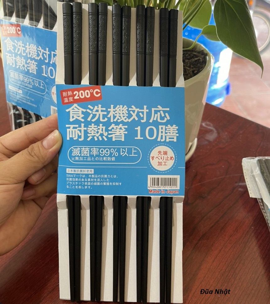 Đũa Nhật Kháng Khuẩn Cao Cấp, Set 10 đôi Đũa Kháng Khuẩn Nhật, Combo Đũa Kháng Khuẩn Nhật Ben Bon Shop
