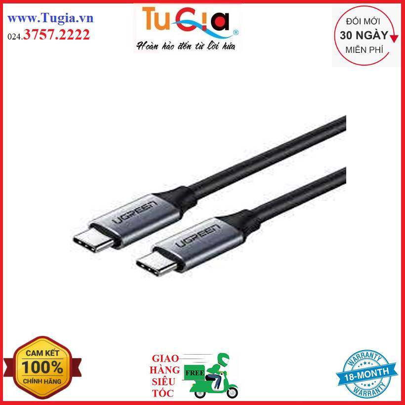 Cáp usb type c 3.1 gen 1 dài 1,5m kết nối sạc, truyền dữ liệu, hình ảnh 4k ugreen 50751-hàng chính hãng