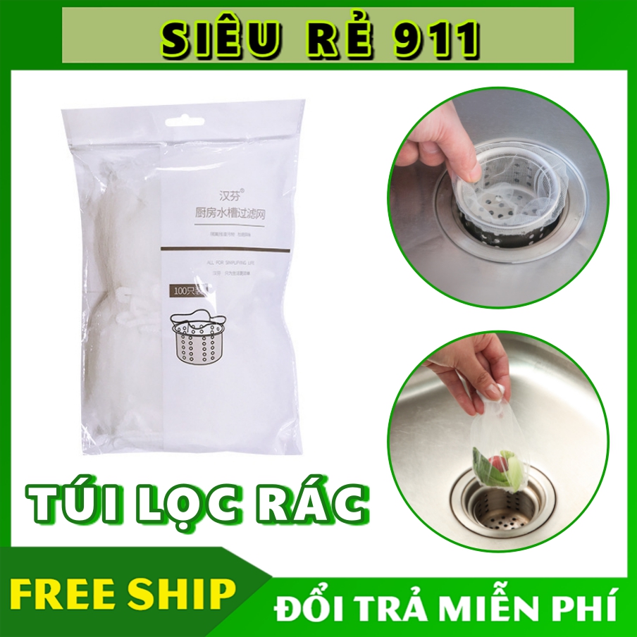 Combo 100/200/300 Túi Lọc Rác, Thức Ăn Thừa Thông Minh Dành Cho Bồn Rửa Chén