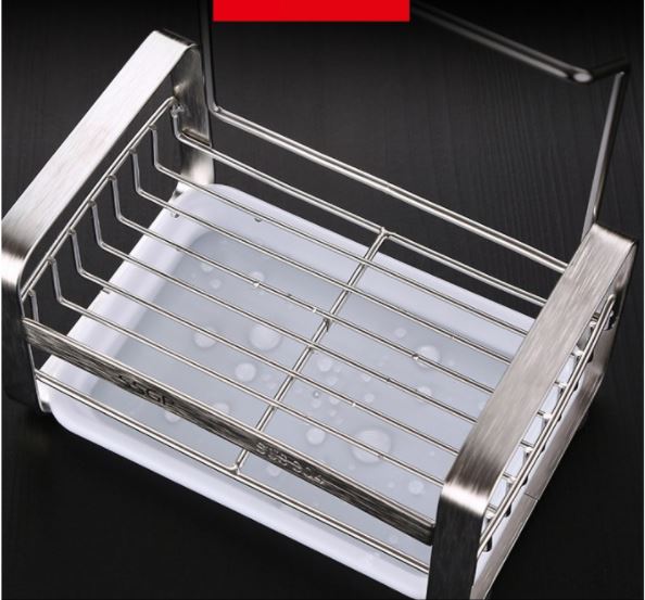 Kệ rổ đựng dụng cụ rửa chén Inox 304 có khay full inox Nanichino