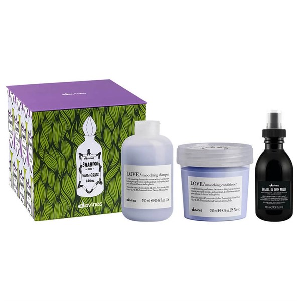 Set dầu gội davines shampoo love smoothing muôn mượt cho tóc rối xù 250ml