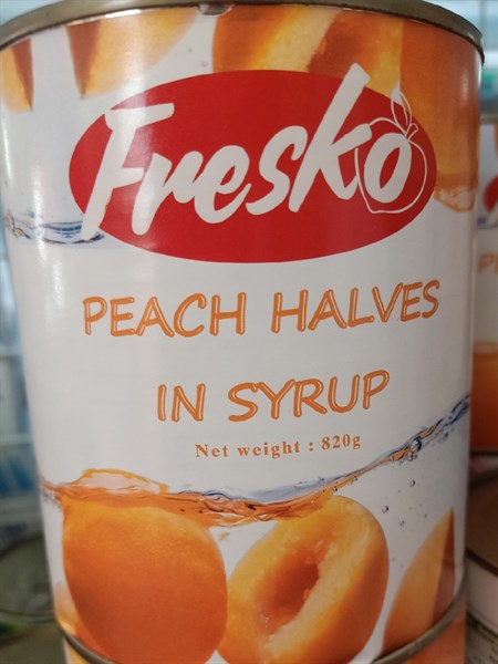 Đào tươi ngâm Fresko - Nhập khẩu nguyên hộp từ Hy Lạp