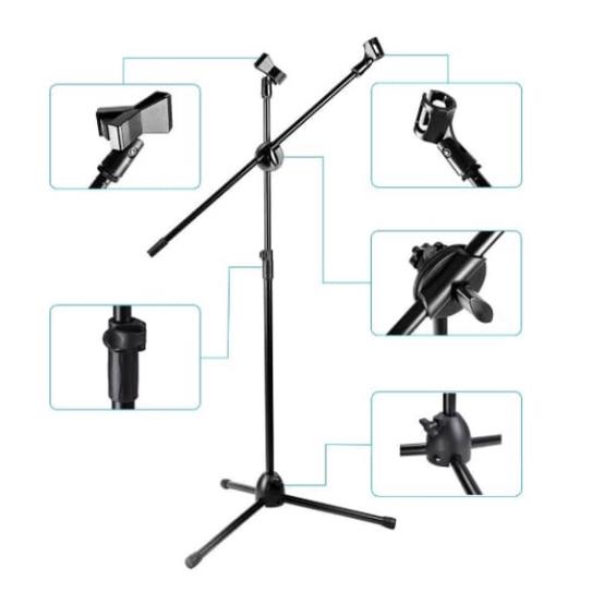 [Nhập RS0822 giảm 30k cho đơn 99k]Chân Đế Micro Boom Đứng Dành Cho Karaoke Sân Khấu Phòng Thu Âm Chân Đứng Chắc Chắn Tiện Lợi Mic Stand để hát