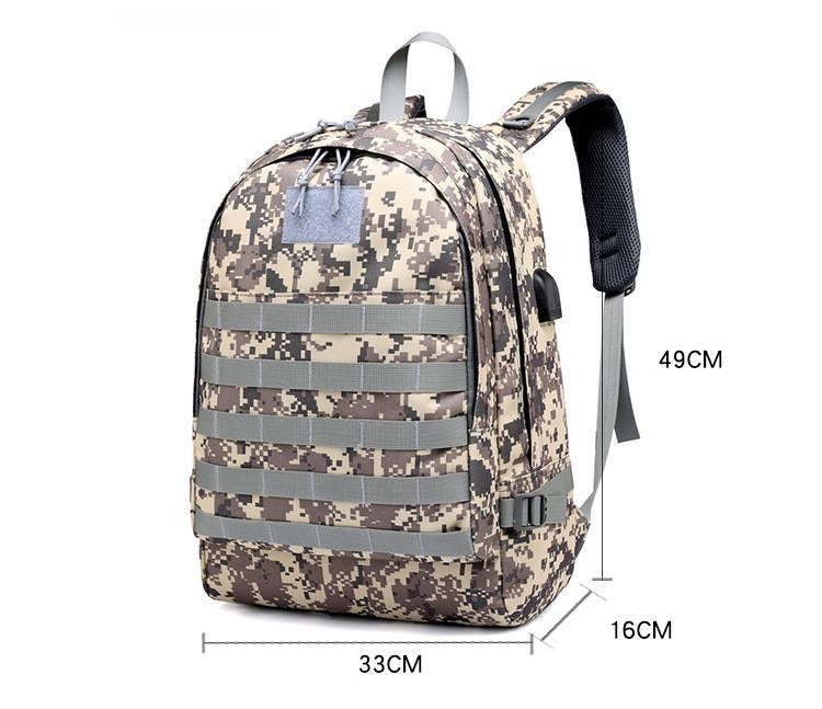 [Logo, Cổng Sạc] Balo 3 PUBG Size Chuẩn Bản Đẹp - Tặng Móc Khóa Mũ 3 PUBG