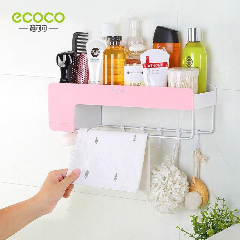 Kệ để đồ phòng bếp - phòng tắm tắm ecoco e1712 dính hút chân không vào tường