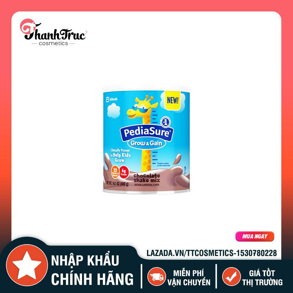 Sữa bột mỹ pediasure grow and gain hương chocolate 400g