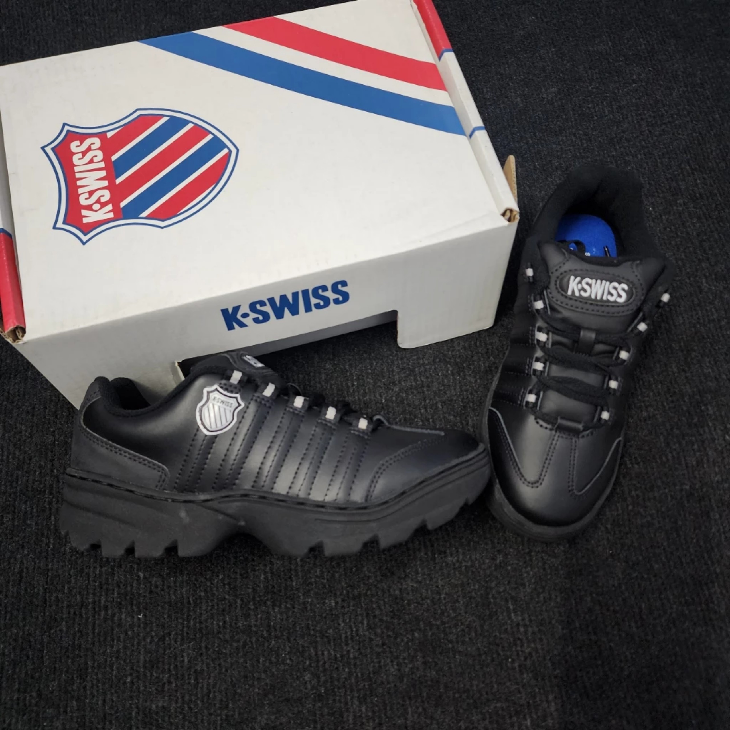 Giày Kswiss Altezo nam nữ màu đen da mẫu mới