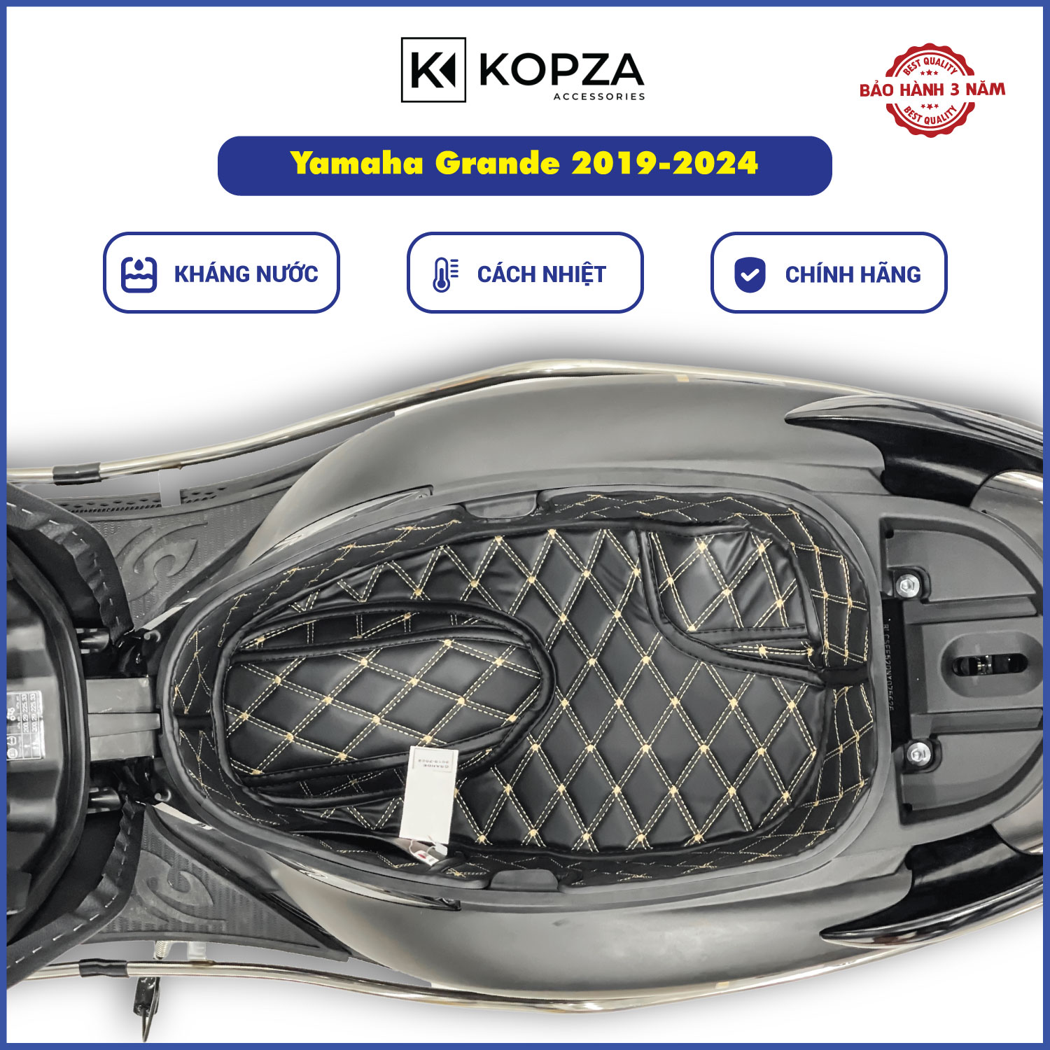 Thảm lót cốp xe máy da 5d kopda cốp yamaha xe grande cách nhiệt chống sốc