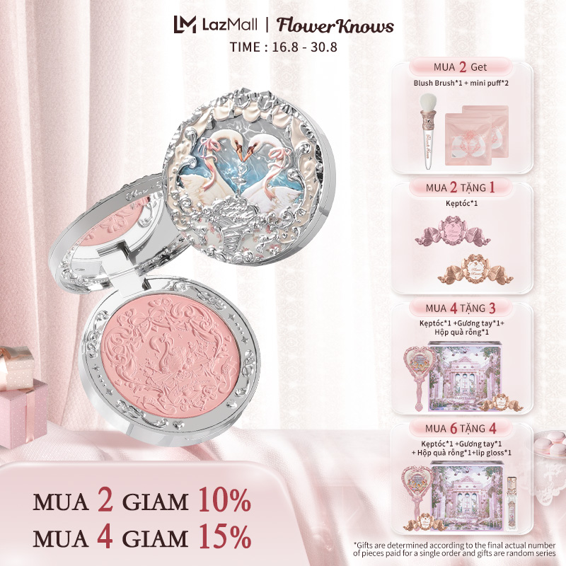 Flower knows phấn má hồng dạng lăn hình thiên nga 5g