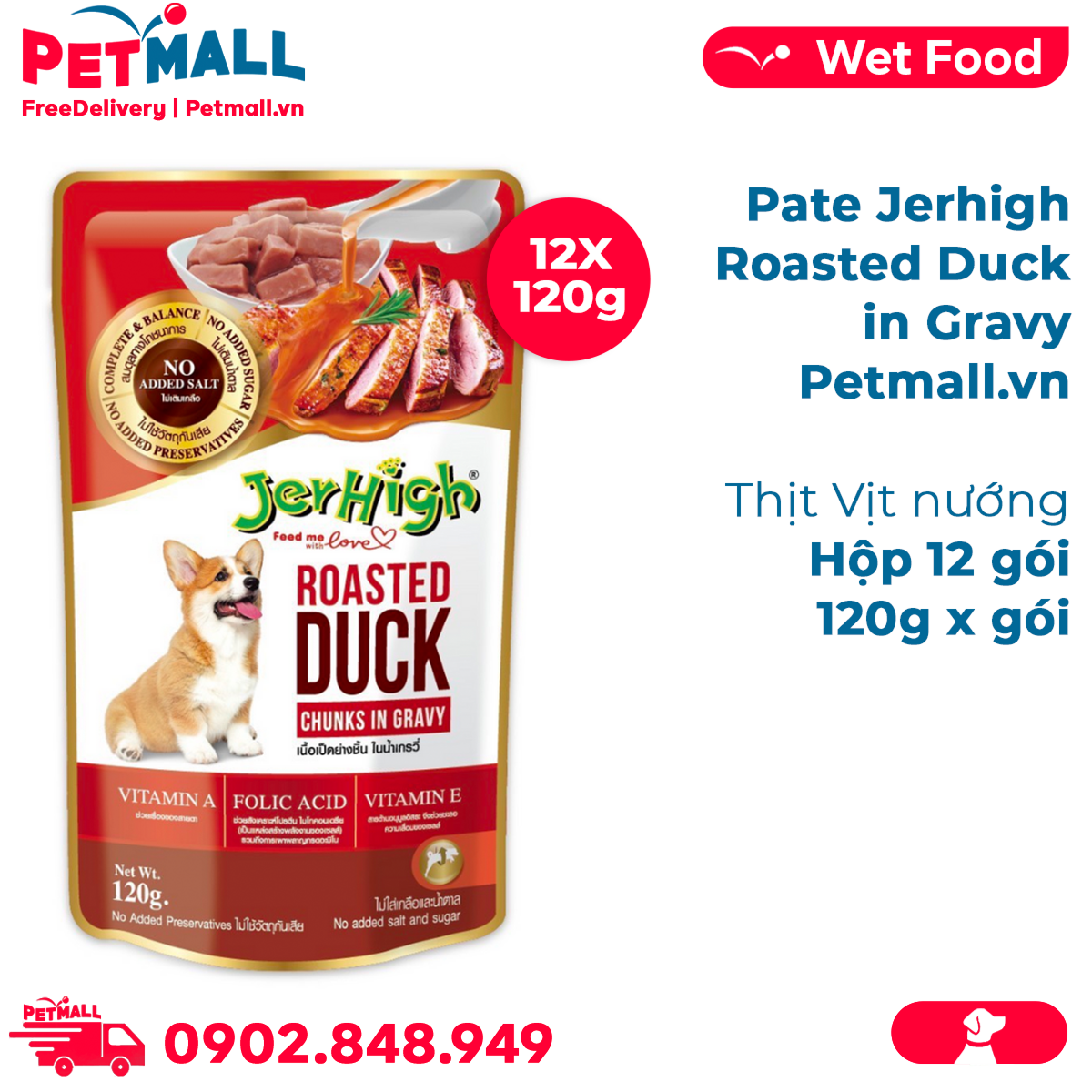 Pate Jerhigh Roasted Duck in Gravy Thịt Vịt nướng 120g