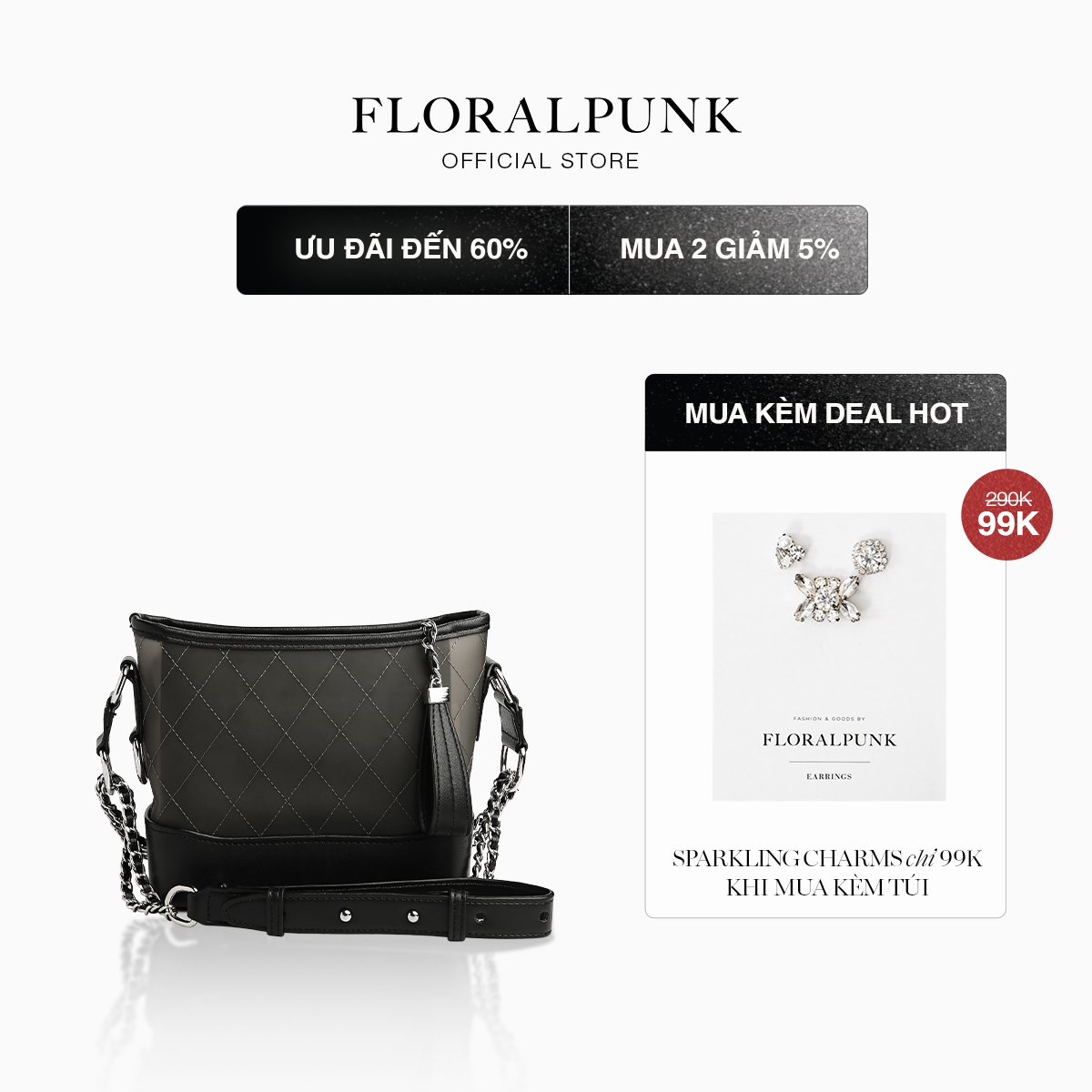 Túi xách Floralpunk Colette Bag - Black