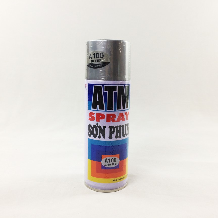 [HCM]Sơn xịt ATM A100 (màu bạc ánh kim) Greennetworks sản phẩm đa dạng mẫu mã kích cỡ chất lượng tốt vui lòng inbox để được hỗ trợ