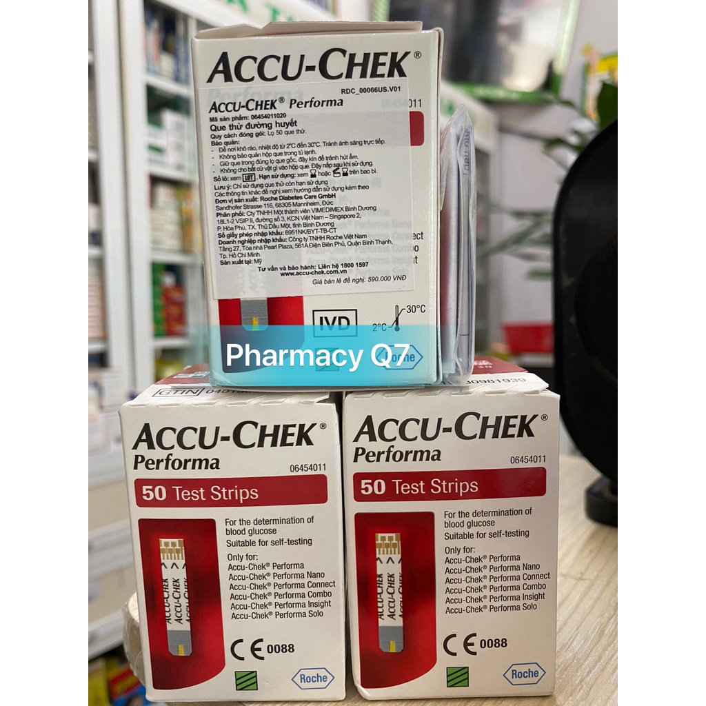 Que thử đường huyết accuchek performa 50 que shop pharmacy q7