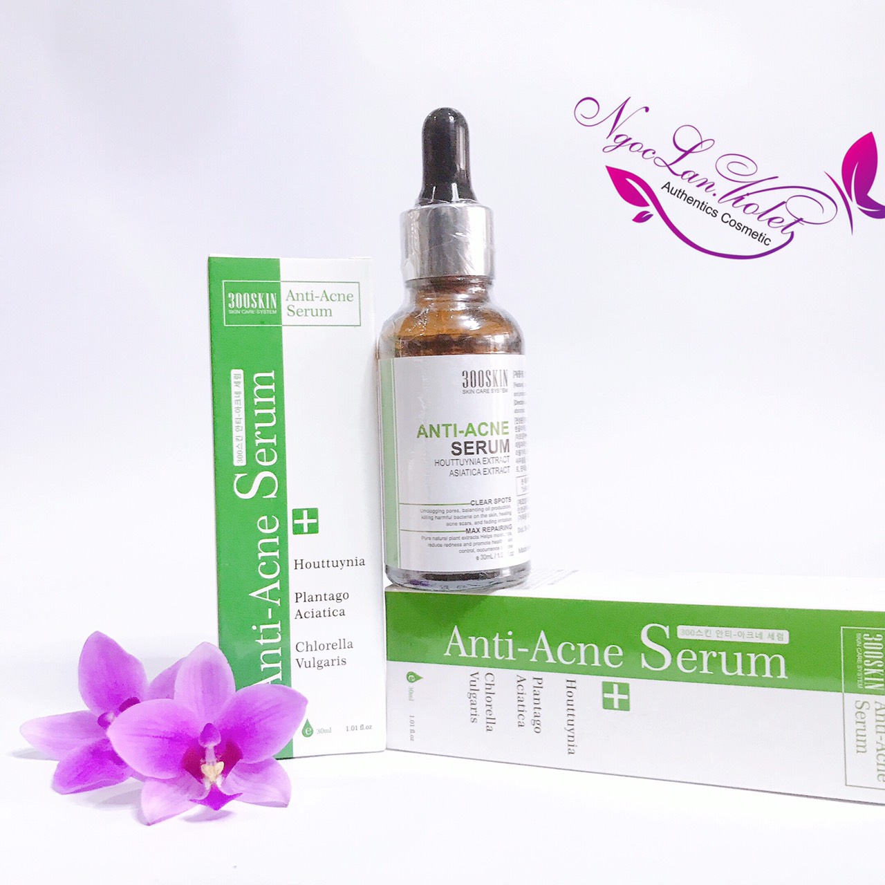 Serum Ngăn Ngừa Mụn vi tảo 300SKIN ANTI-ACNE SERUM 30ML- Hàng chuyên Spa