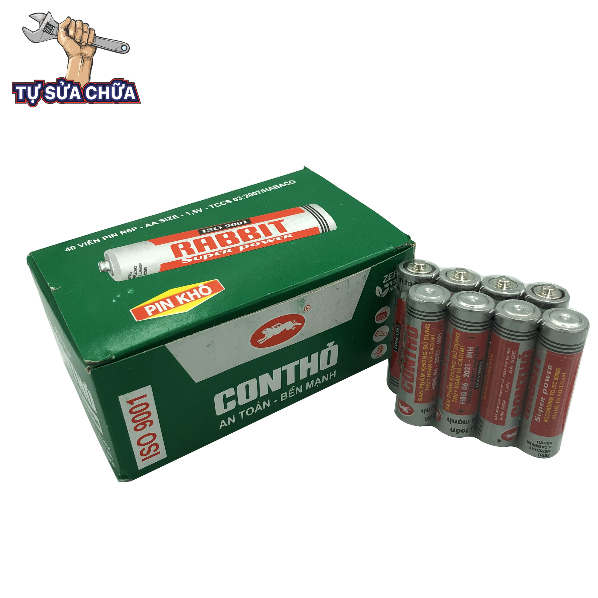 Combo 1 hộp 40 viên pin con thỏ AA, là sản phẩm cần thiết trong mỗi gia đình để sử dụng các thiết bị như điều khiển TV, đèn pin, đồng hồ, các loại đồ chơi của trẻ nhỏ