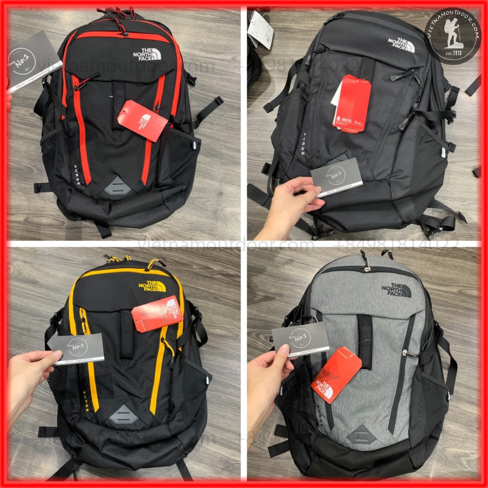 Balo Laptop Tnf Surge New - Black [ Bảo Hành Trọn Đời ]