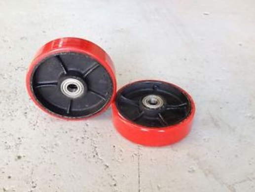 [HCM]Bánh xe nâng tay PU 180x50mm màu đỏ