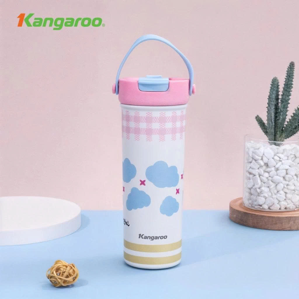 Bình giữ nhiệt Kangaroo KGVB6F dung tích 600ml inox 304 có quai xách - 5 phiên bản hiện đại