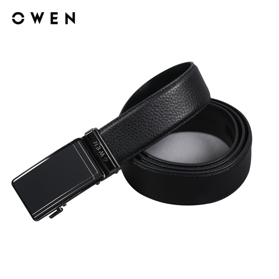 Owen - dây lưng belt232687 màu đen chất liệu da thật
