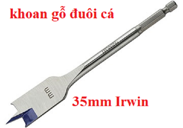 1 x mũi khoan gỗ - đuôi cá 35mm irwin 10502821