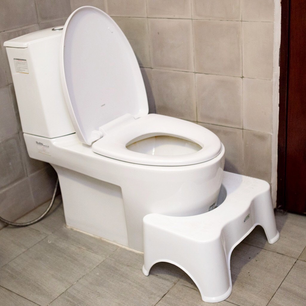 bệ ngồi vệ sinh cho bé  , Ghế kê chân đi vệ sinh -Ghế kê chân toilet chống táo bón cho trẻ