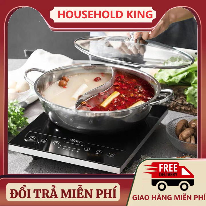 Nồi lẩu inox 2 ngăn 30cm