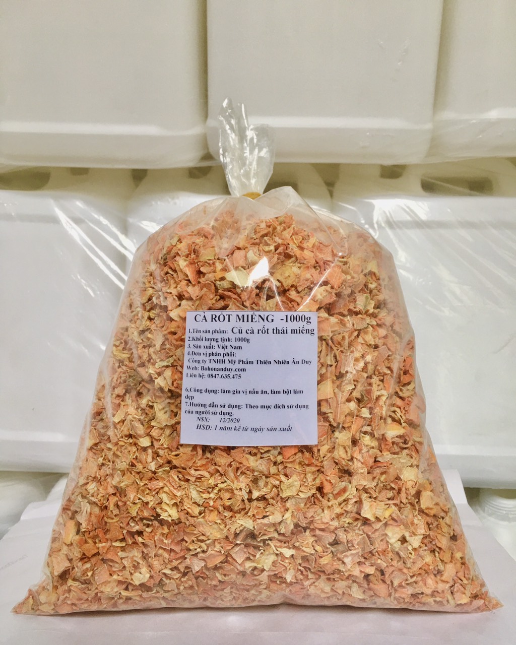 CÀ RỐT THÁI LÁT SẤY KHÔ 1000g