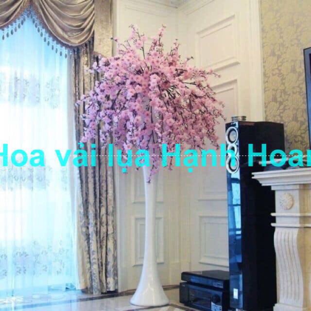 Combo sỉ 10 cành hoa anh đào- hoa vải lụa