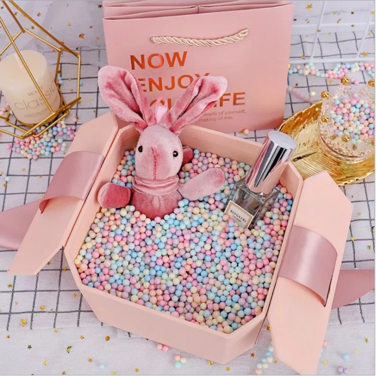 Hạt xốp màu macaron trang trí hộp quà tặng,xốp lót hộp, xốp phủ bọc quà