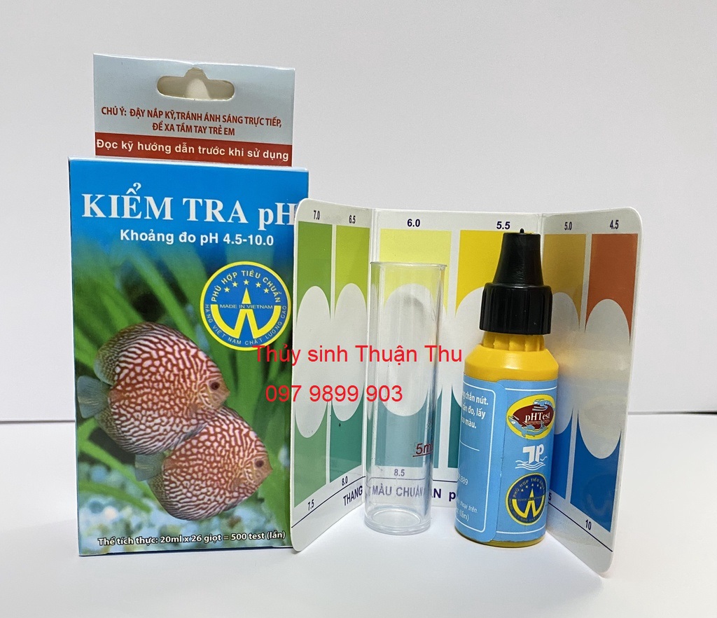 Dung dịch thử test đo độ pH hồ cá