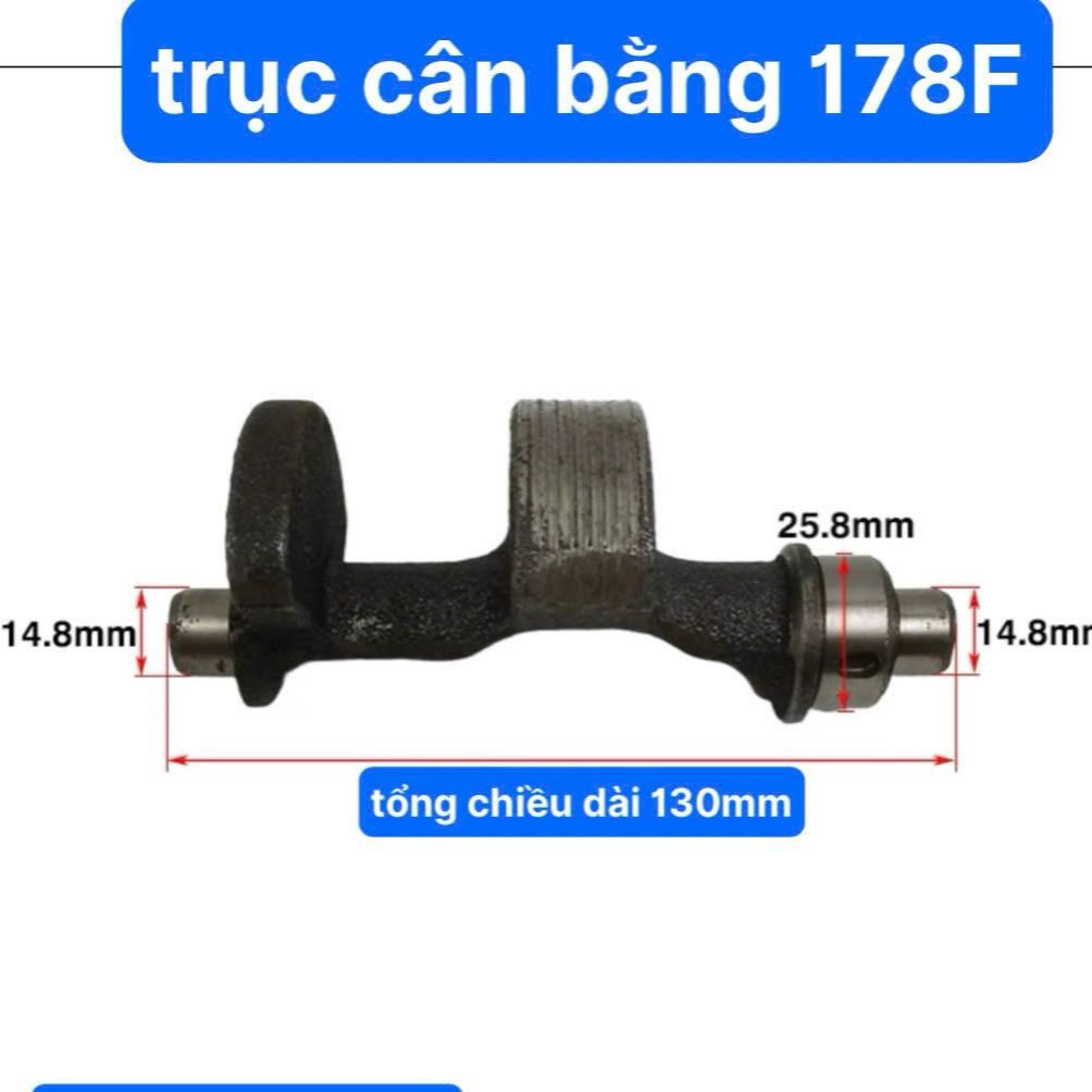 Trục Cân Bằng Máy Phát Điện 178F Dài 130mm Và Máy Cày Trục Cân Bằng Máy Dầu (kho 6202)