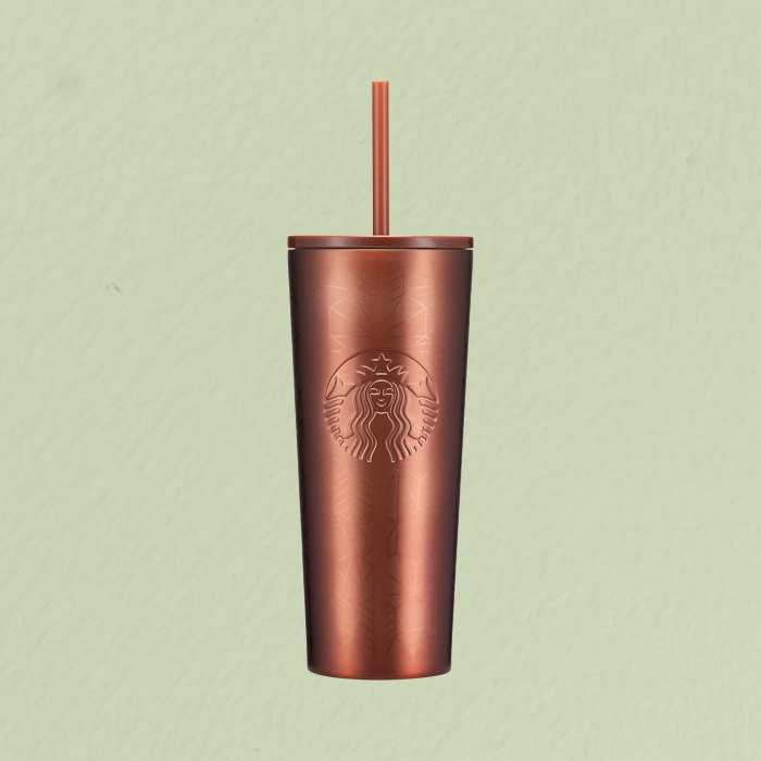 Ly Starbucks Cold Cup 16Oz Stainless Steel Copper