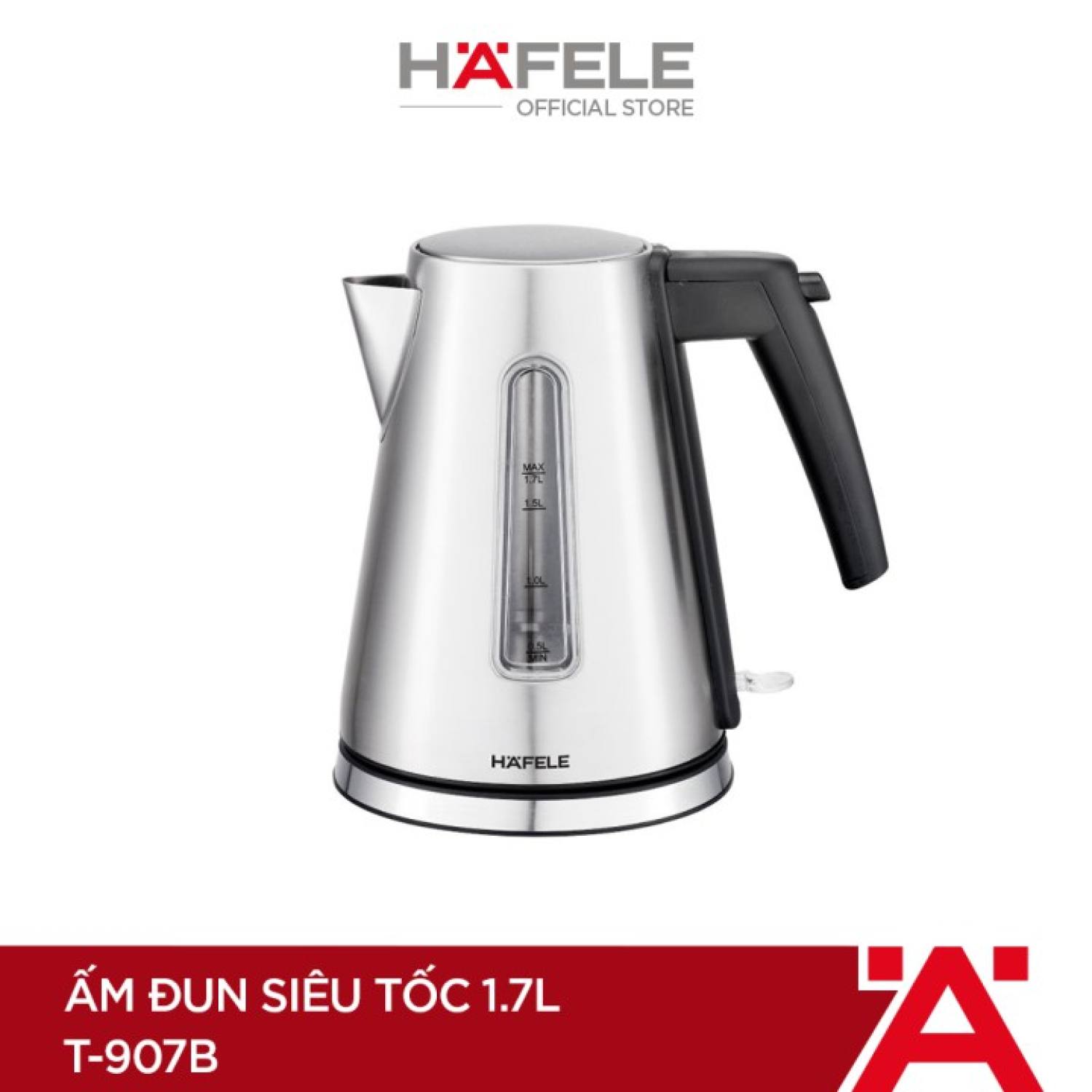 Ấm đun siêu tốc hafele t-907b - 535.43.731 - 1,7l