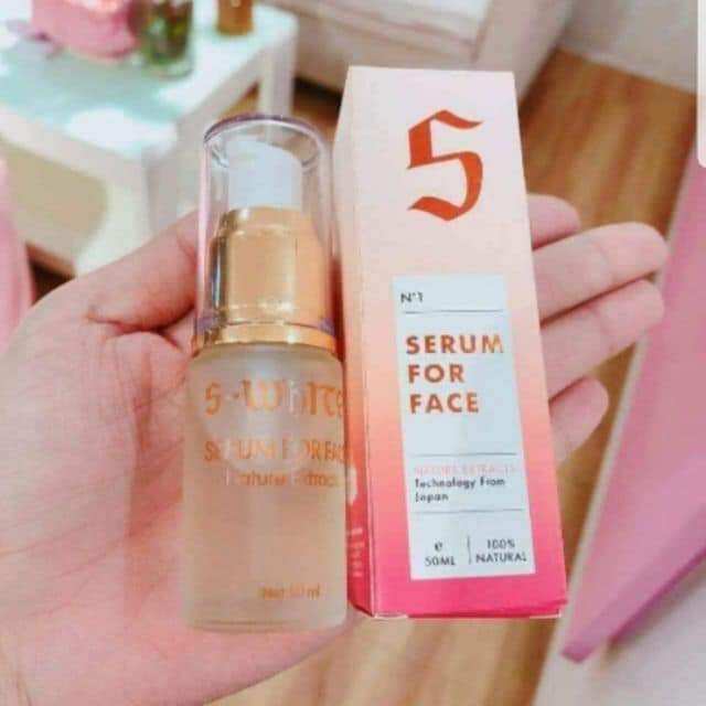Cobom serum gừng + kem face kích trắng face swhite chai 50ml