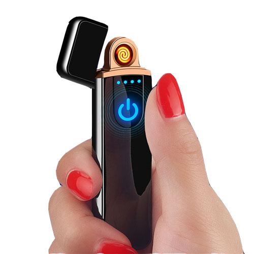 [Tặng dây sạc] Bật Lửa Điện Hồng Ngoại Lighter Cảm Ứng Vân Tay Có Đèn Led độc đáo