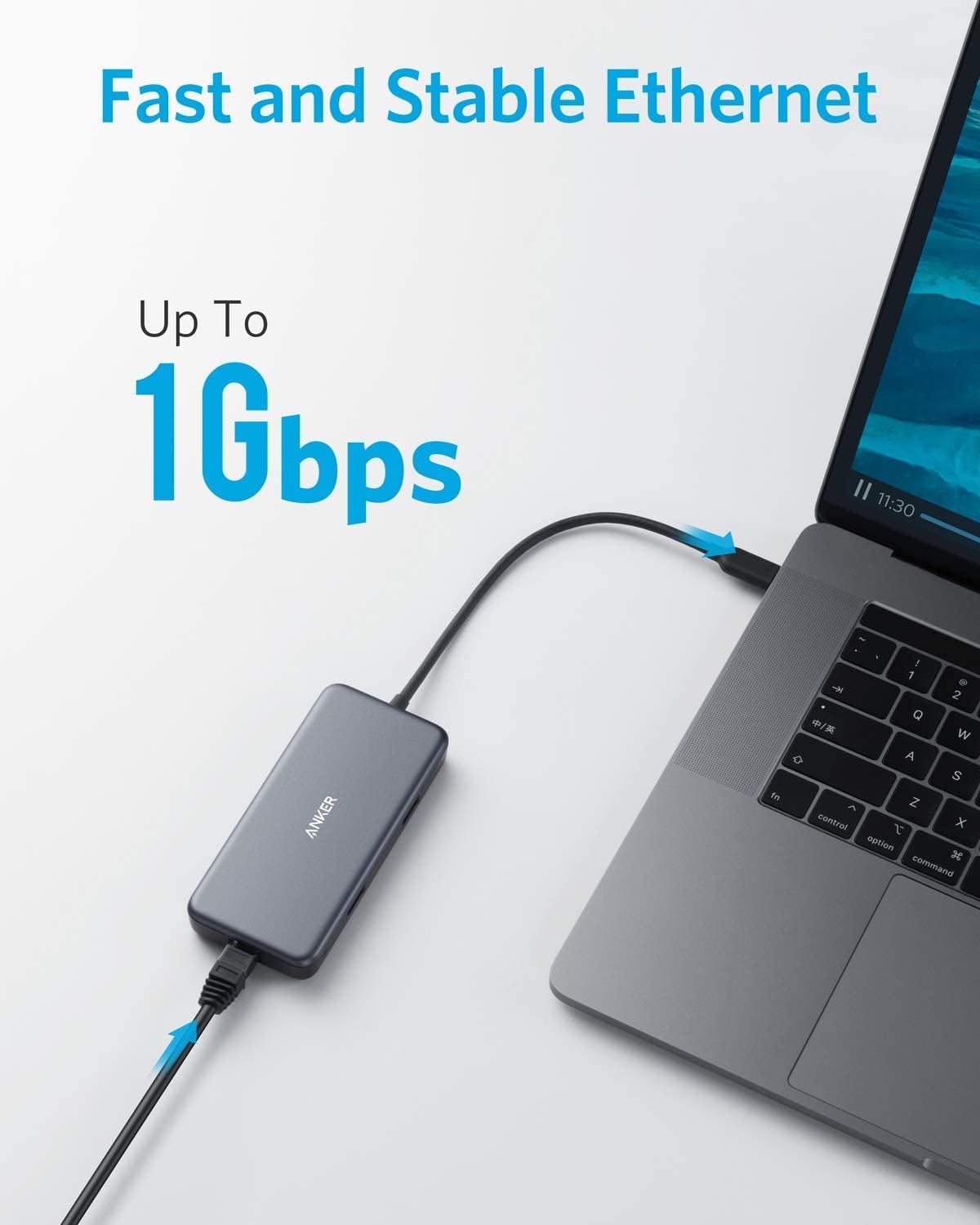 Cáp chuyển đổi macbook air / pro anker usb c hub 7-in-1