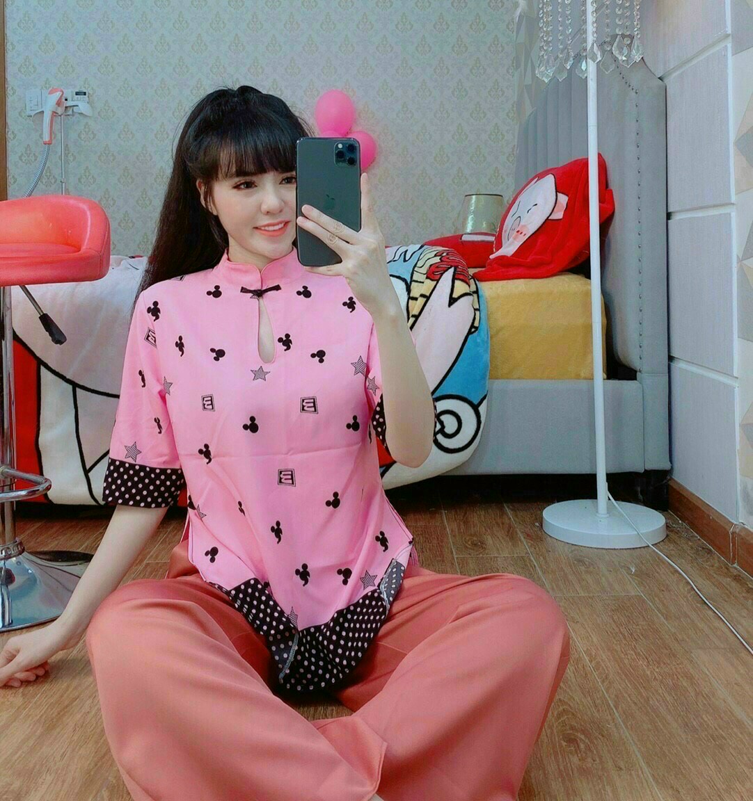 Set bộ đồ nữ cổ tàu sang chảnh form chuẩn cực kì xịn xò