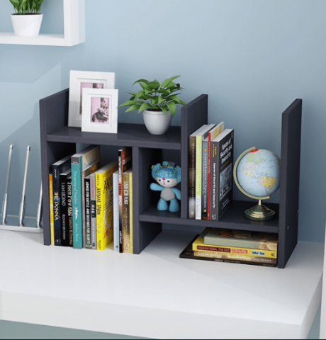 Kệ Sách Gỗ , kệ để đồ- Kệ để tài liệu văn phòng - Kệ Sách Để Bàn Làm Việc Lắp Ghép Đa Năng, kệ gỗ mini - KỆ SÁCH MINI TIỆN LỢI - KỆ SÁCH LẮP GHÉP (Màu ngẫu nhiên)