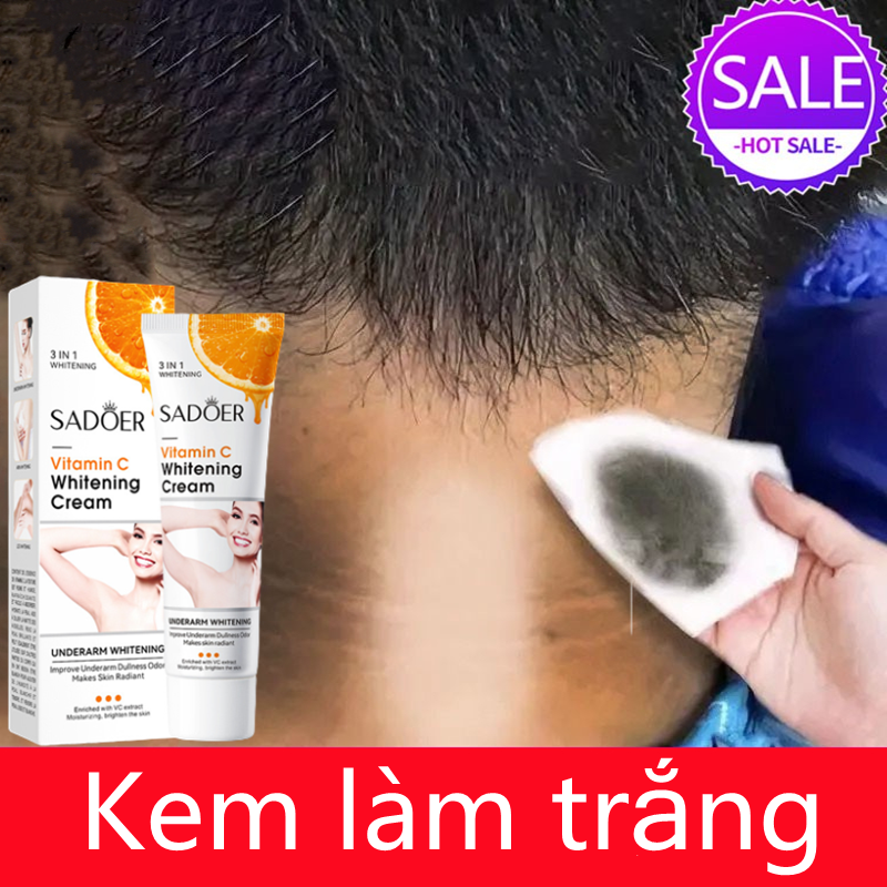 Kem làm mờ thâm nách Whitening Cream làm mờ thâm nách bẹn cổ Loại bỏ hắc tố Kem Trắng Da Giảm Thâm Nách Mông Đầu Gối Khuỷu Tay