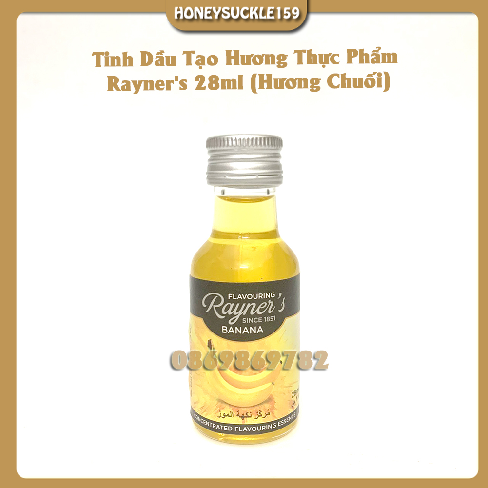 Tinh Chất Dùng Cho Thực Phẩm Tạo Hương Chuối Rayner's/Tinh Dầu Tạo Hương Banana Rayner's 28ml