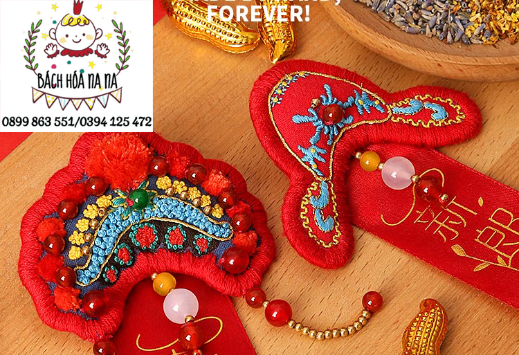 [CÓ SẴN] DIY / BỘ KIT TỰ THÊU 2021 TÚI THƠM mũ phu thê - tân lang, tân nương - Handmade Nana Shop
