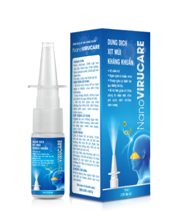 DUNG DỊCH XỊT MŨI KHÁNG KHUẨN Nano Virucare sạch mũi Thông xoang hắt hơi, chảy nươc mũi xịt sạch thông mũi